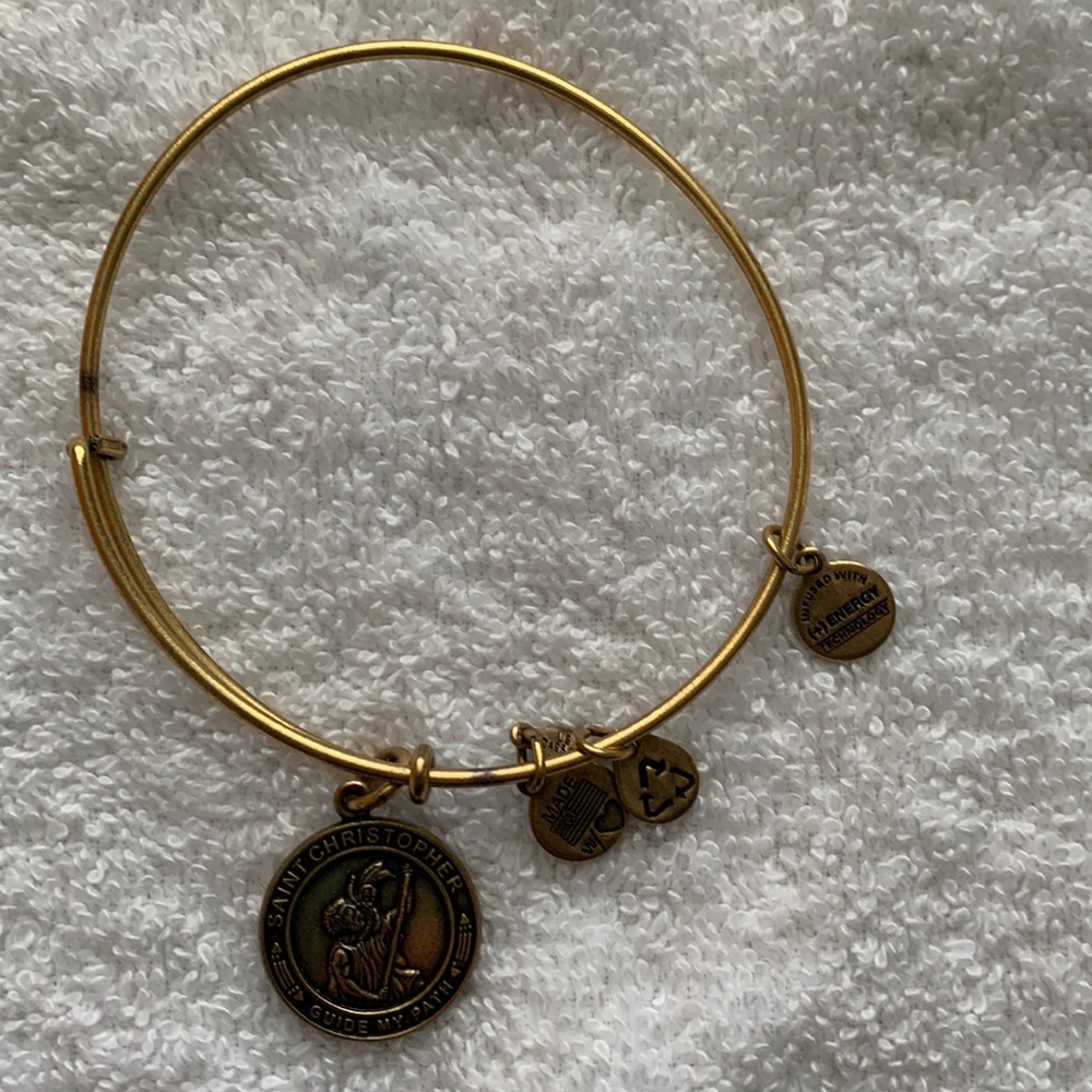 Alex and Ani Saint Christopher charm bangle bracelet